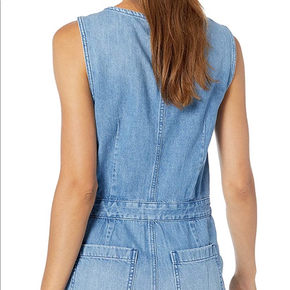 BCBGengeration Women’s Sleeveless Denim Romper